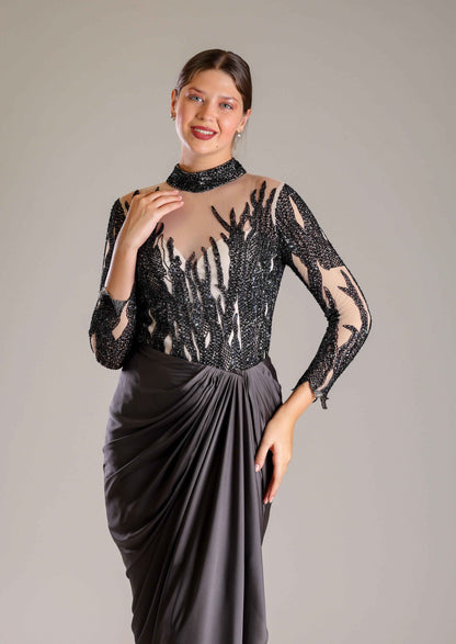 Black Drape Outfit - Sakshi Narula