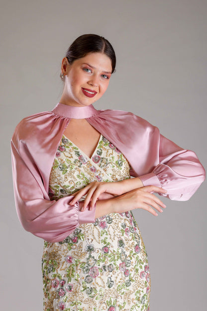 Cream Overlap Dress - Sakshi Narula