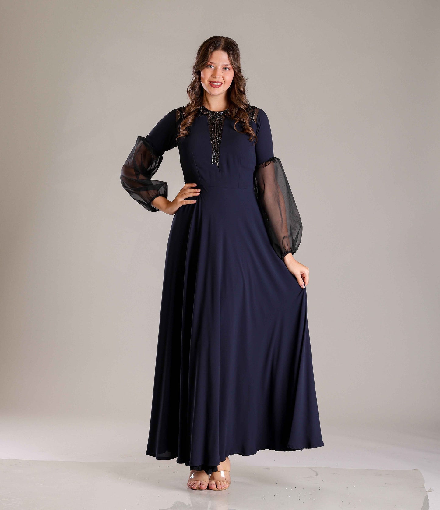 Navy Blue Gown - Sakshi Narula
