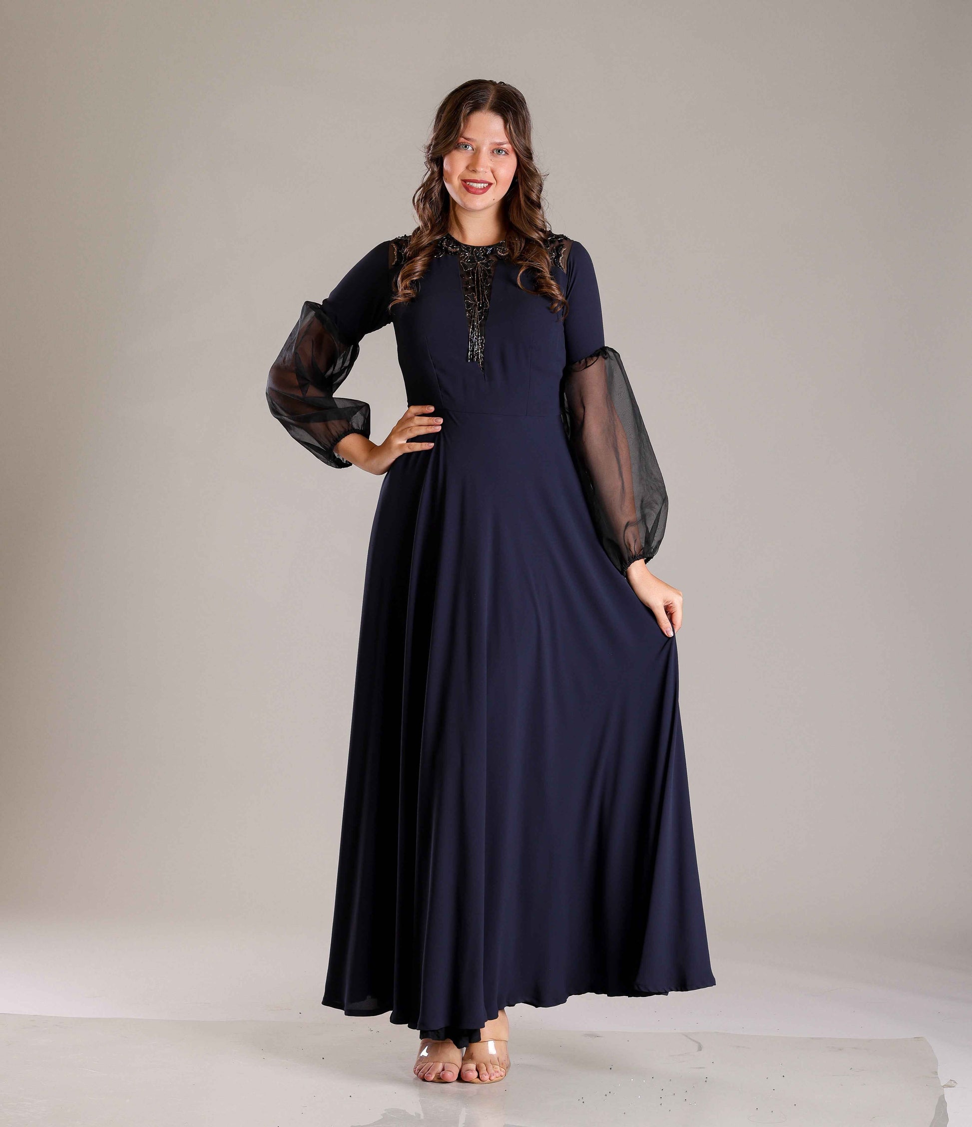Navy Blue Gown - Sakshi Narula