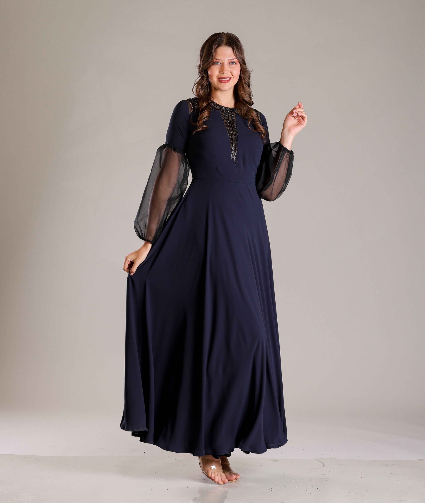 Navy Blue Gown - Sakshi Narula