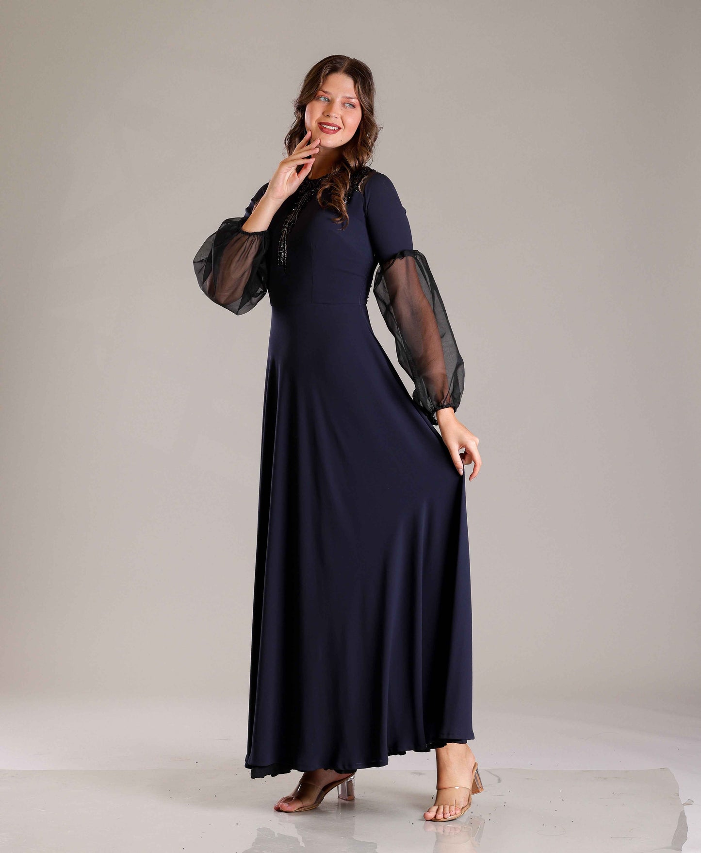 Navy Blue Gown - Sakshi Narula