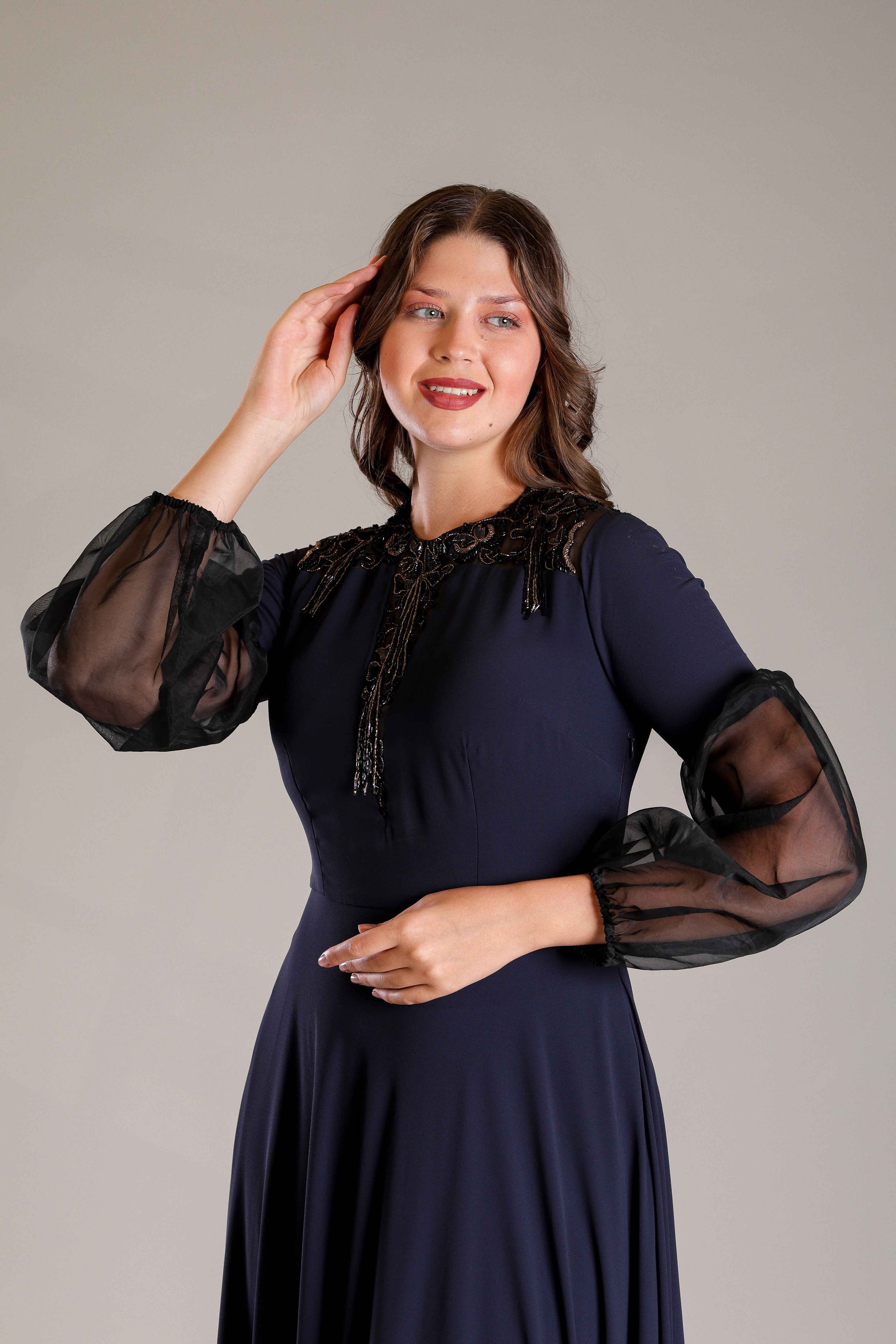 Navy Blue Gown - Sakshi Narula